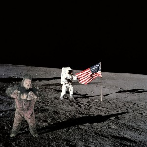 moon landing with gorilla