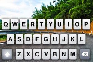 Keyboard on windshield